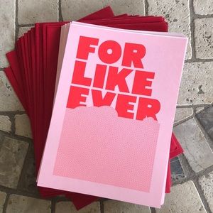 20 For Like Ever Postcards with Red Envelopes ❤️❤️❤️